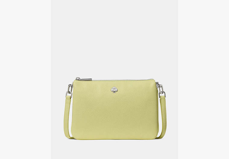 Kate Spade Kayla Small Triple Compartment Crossbody, Green | Kate Spade Outlet