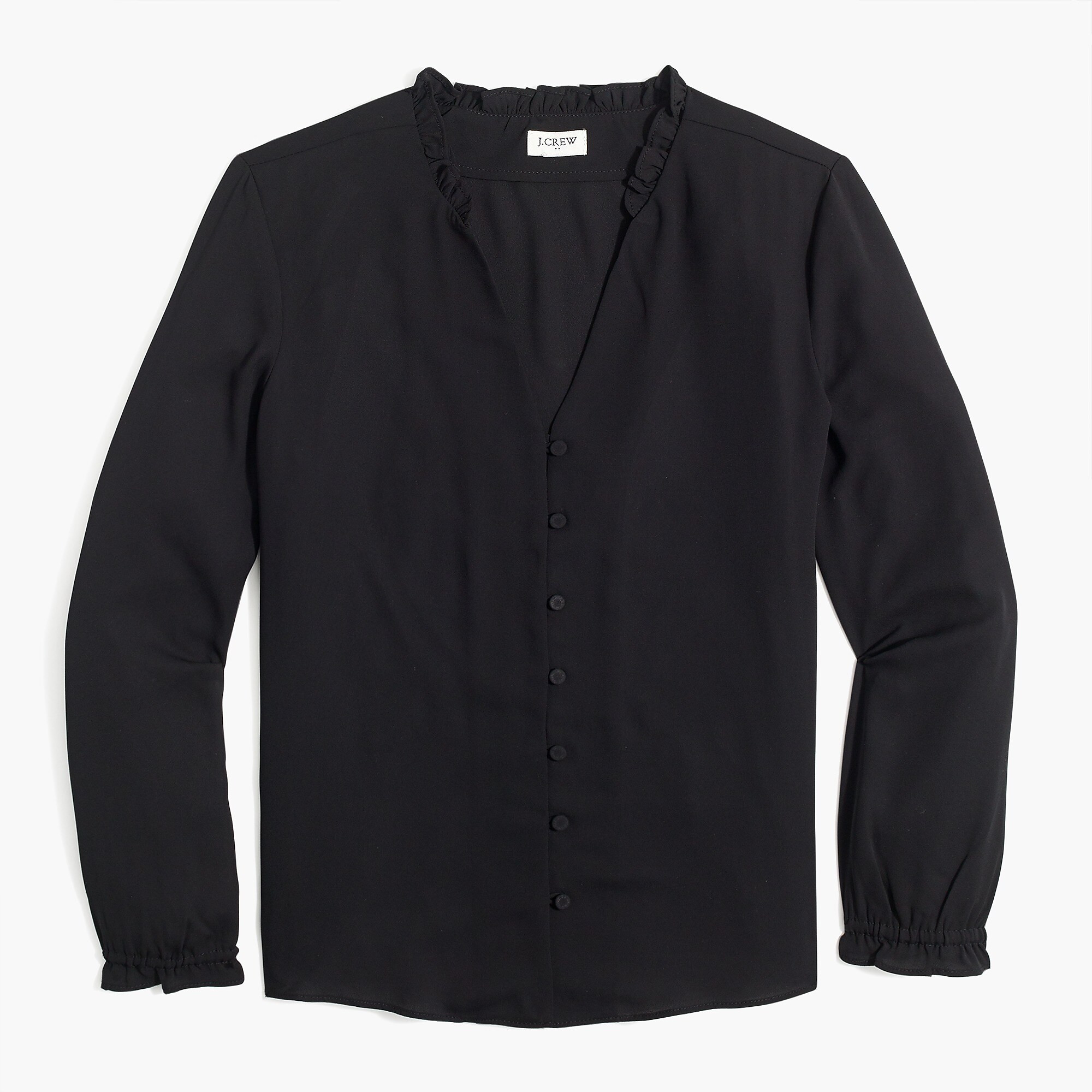 Ruffleneck button-up top | J.Crew Factory