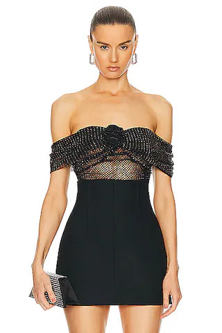 Rhinestone Fishnet Top | FWRD 