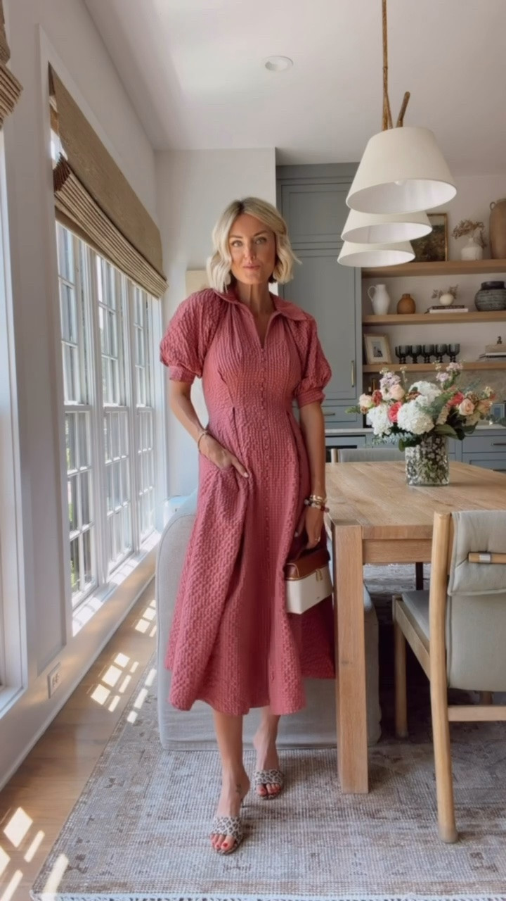 This dress is such a pretty shade of pink! I feel like you could wear this to so much and dress it up or down! Wearing XS!

Loverly Grey, Anthropologie, pink dress, midi dress, fall outfit, fall looks, fall dress

#LTKSeasonal #LTKootd