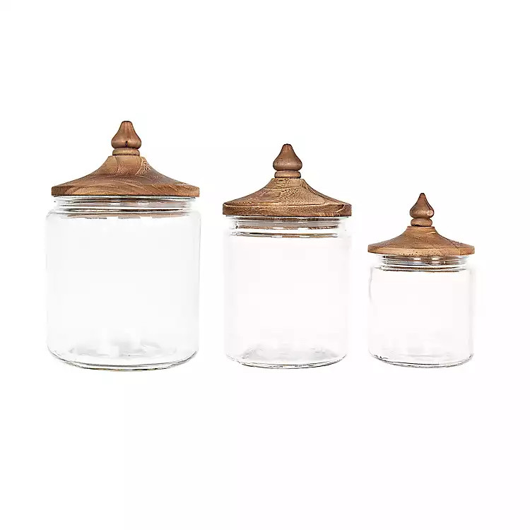 Glass Farmhouse Canisters, Set of 3 | Kirkland's Home