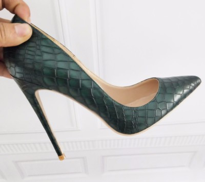 Stiletto HIGH HEEL PUMPS pointed fetish court shoes mom croc 8-12cm sizes UK1-12 | eBay UK