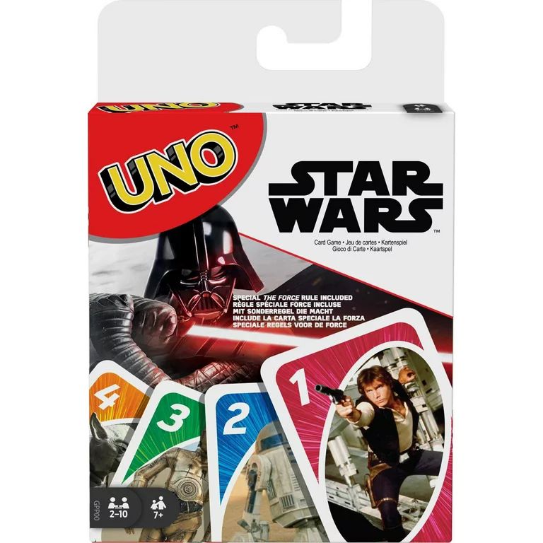 UNO Star Wars Card Game for Kids & Family, 2-10 Players, Ages 7 Years & Older | Walmart (US)