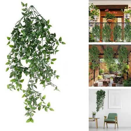 Hanging Plants Artificial Decoration Fake Foliage Leaf Lifelike Mandala | Walmart (US)