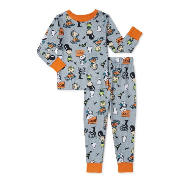 Peanuts Toddler Unisex Matching Family Halloween Pajamas 2-Piece Pajama Sleep Set, Sizes 2T-4T - ... | Walmart (US)