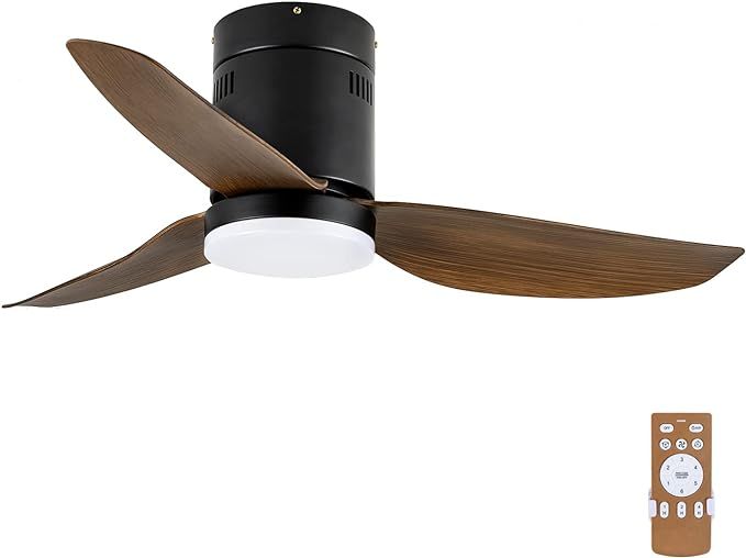 Simple Deluxe 40-inch Ceiling Fan with LED Light and Remote Control, 6-Speed Modes, 2 Rotating Mo... | Amazon (US)