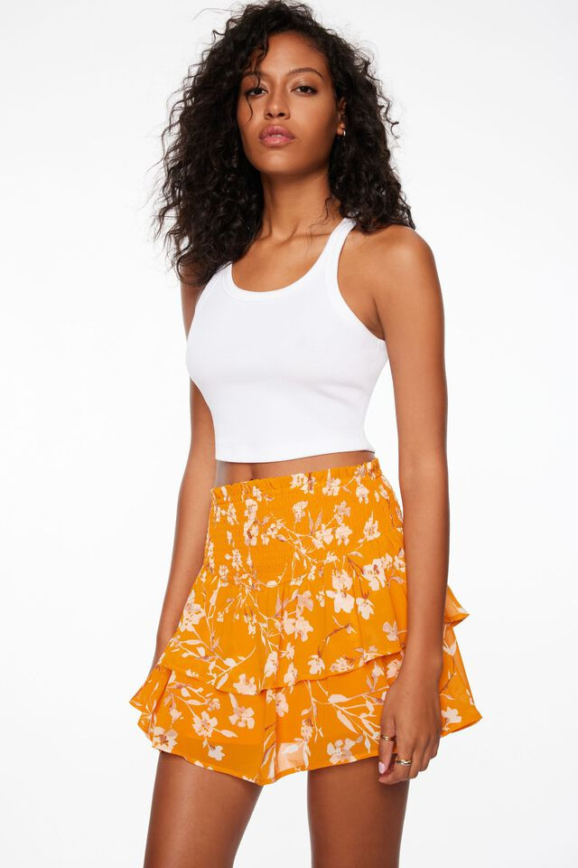 Tiered Mini Skirt | Dynamite Clothing