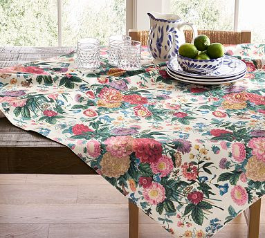 Margeaux Oversized Embroidered Cotton Table Throw | Pottery Barn (US)
