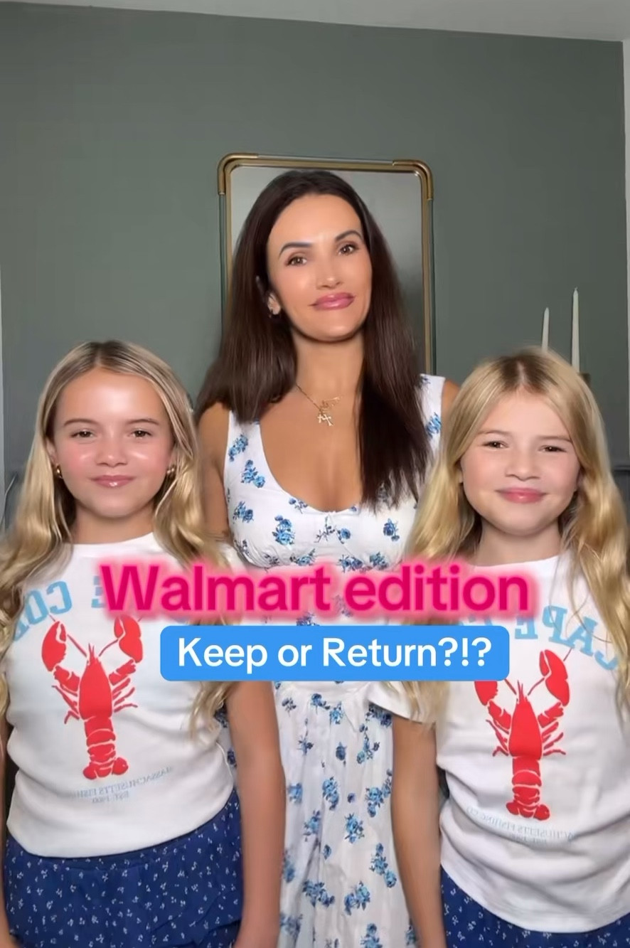 Walmart summer style! These looks would be perfect for the 4th of July, beach vacation, or any occasion! The girls are wearing a size xs in the top so it’s perfect for tweens! These looks are great mom and daughter summer fits and the dress comes in several different colors and the tee multiple different graphics!  

#LTKStyleTip #LTKSummerEdit #LTKFamily