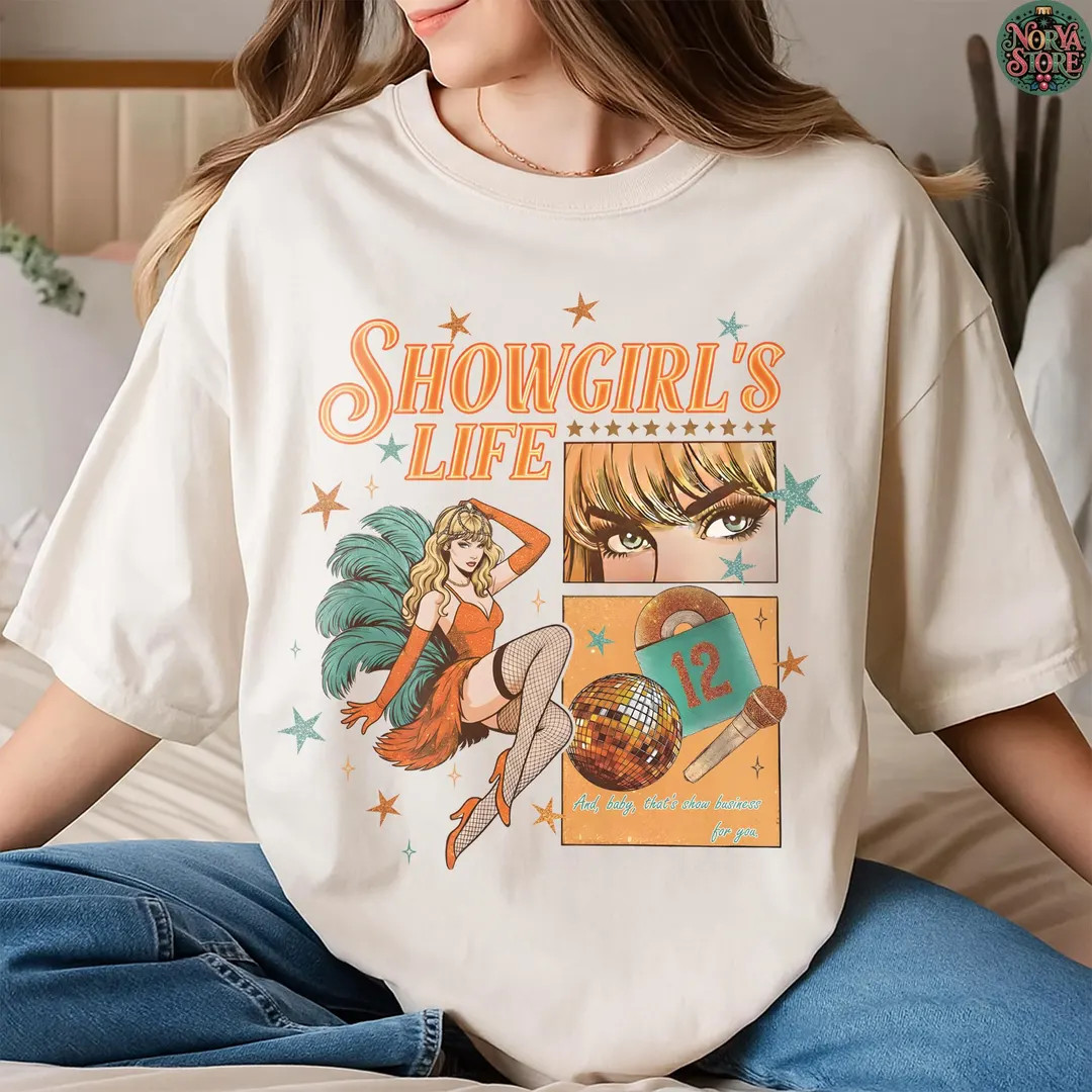 Showgirl Era Comfort Colors Shirt, Orange Glitter Shirt, A Luxury Item Shirt, Showgirl Life Shirt... | Etsy (US)