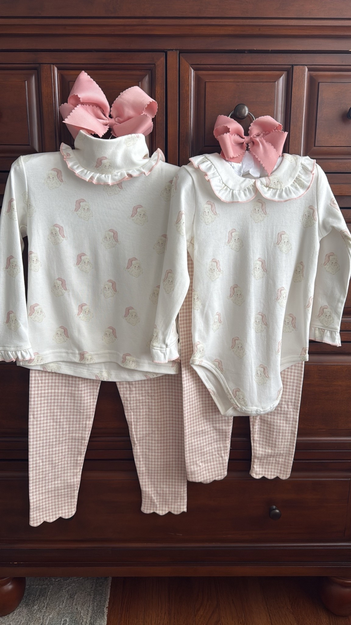 Classic Christmas style for kids, gingham, scalloped, grandmillenial, dillards, the broke Brooke, toddler style 

#LTKHoliday #LTKBaby #LTKKids