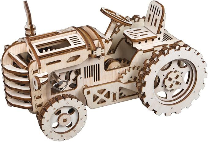 ROBOTIME Wooden Mechanical Gears Kits 3D Puzzle Brain Teaser Executive Desk Toys | Amazon (US)