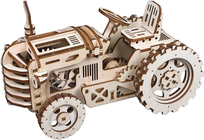 ROBOTIME Wooden Mechanical Gears Kits 3D Puzzle Brain Teaser Executive Desk Toys | Amazon (US)