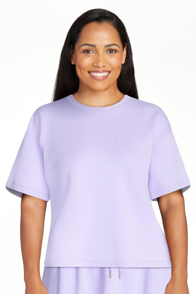 Scoop Women's and Women's Plus Scubaknit Tee with Short Sleeves, Sizes XS-4X | Walmart (US)
