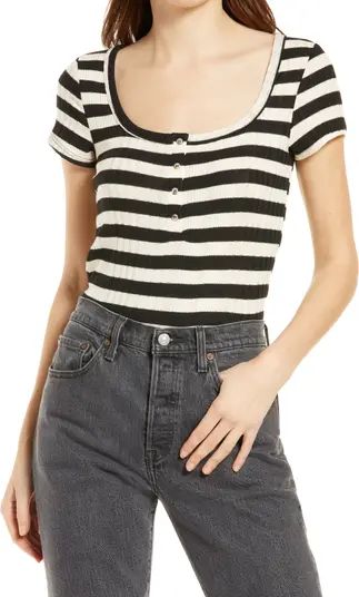 Treasure & Bond Women's Stripe Crop Tee | Nordstrom | Nordstrom