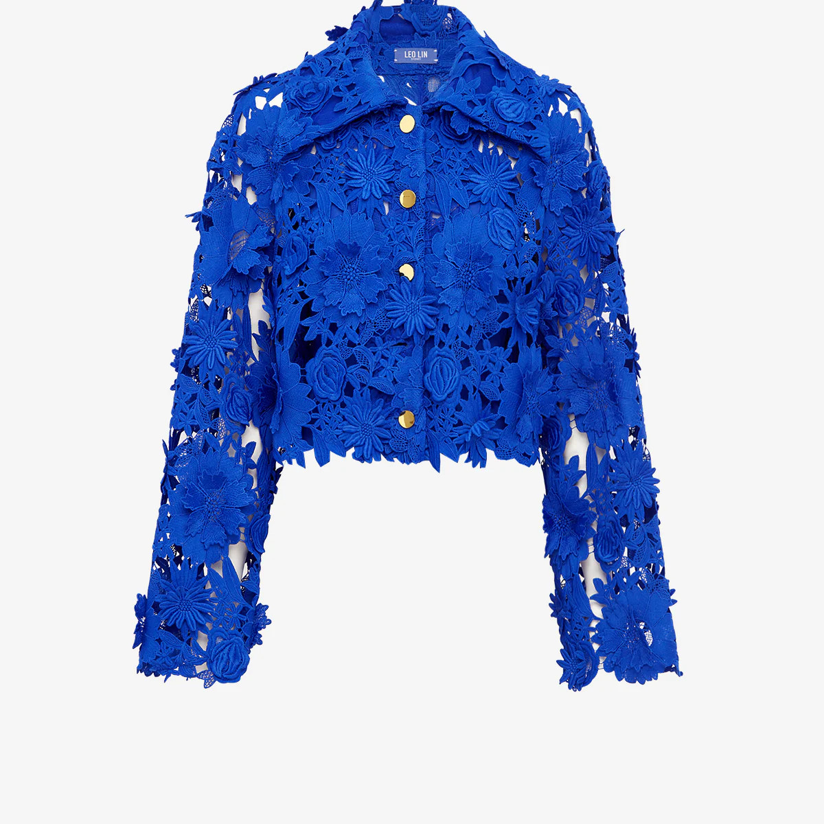 Robyn Lace Shirt - Lapis | LEO LIN US