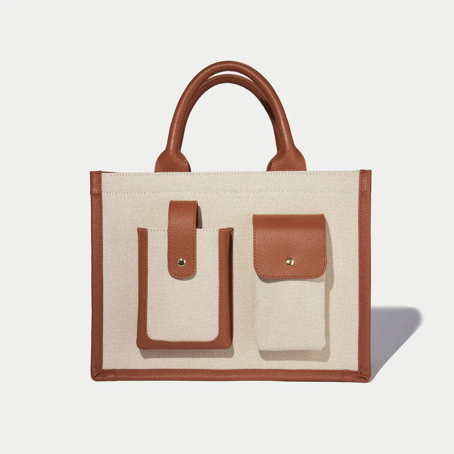 Dillon Book Tote - Cream Sienna/Gold | Bandolier