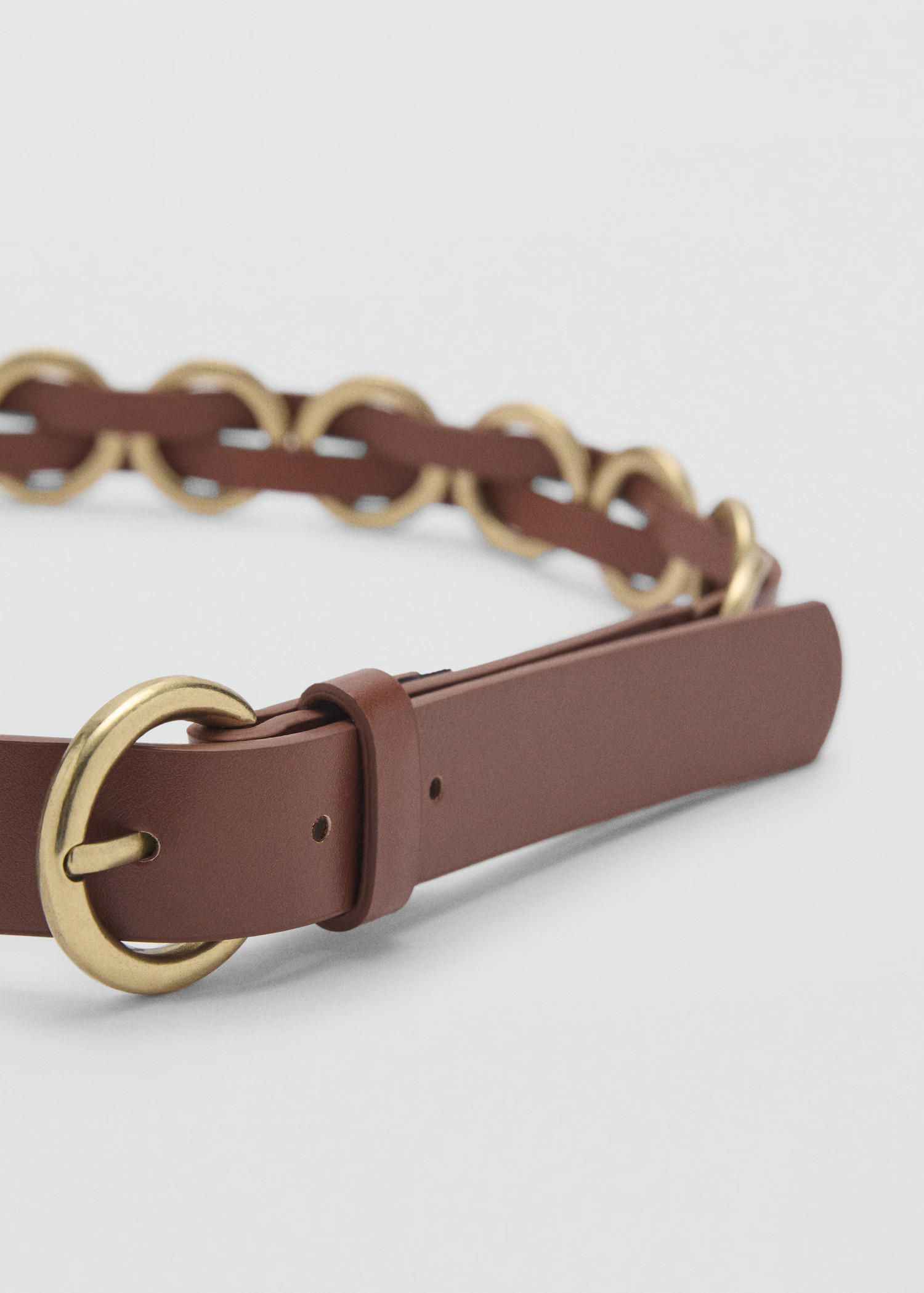 Combined belt with metal rings - Women | MANGO USA | Mango (US/MX/AU)