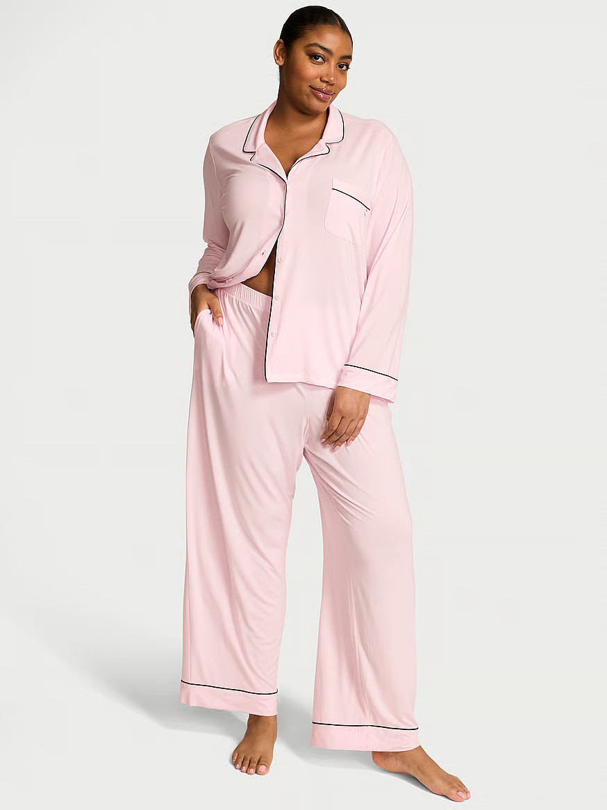 Buy Modal Soft Long Pajama Set, Black - Order Pajamas Sets online - Victoria's Secret US | Victoria's Secret (US / CA )