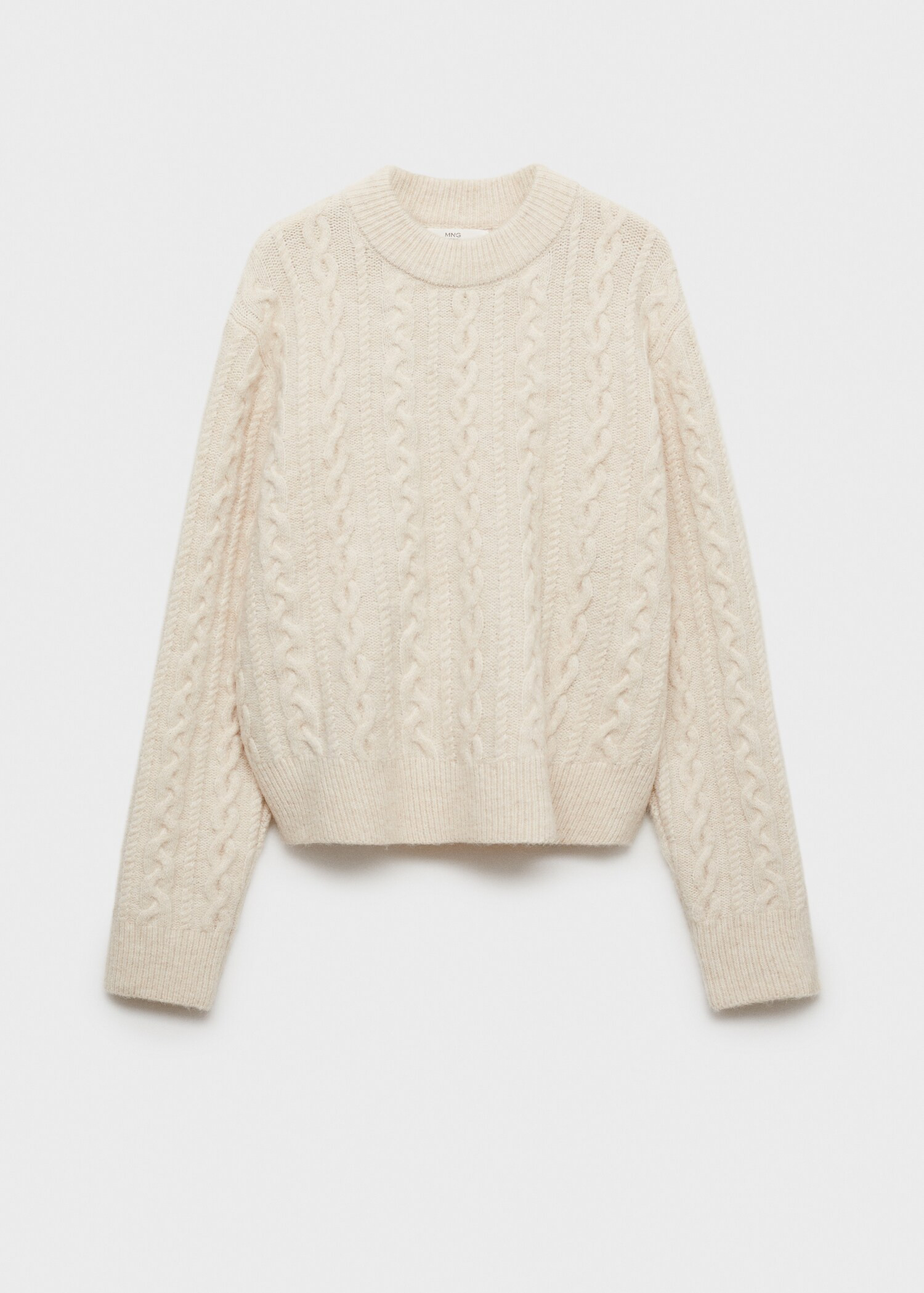 Round-neck braided sweater - Women | MANGO United Kingdom | MANGO (UK)
