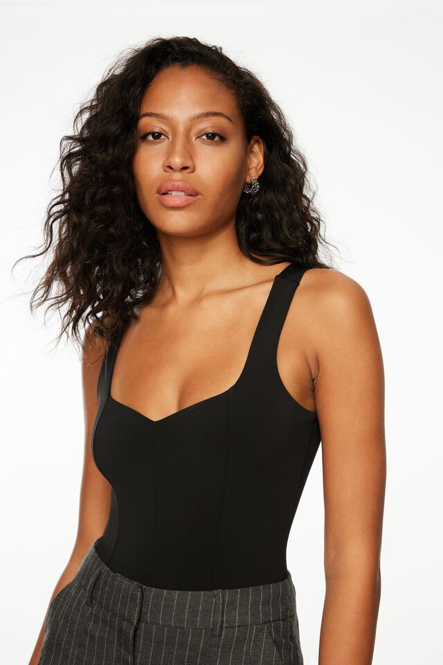 Sleeveless Sweetheart Neckline Bodysuit | Dynamite Clothing