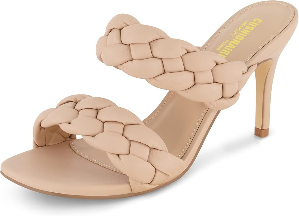 CUSHIONAIRE Women's Suzy braided dress sandal +Memory Foam, Wide Widths Available | Amazon (US)