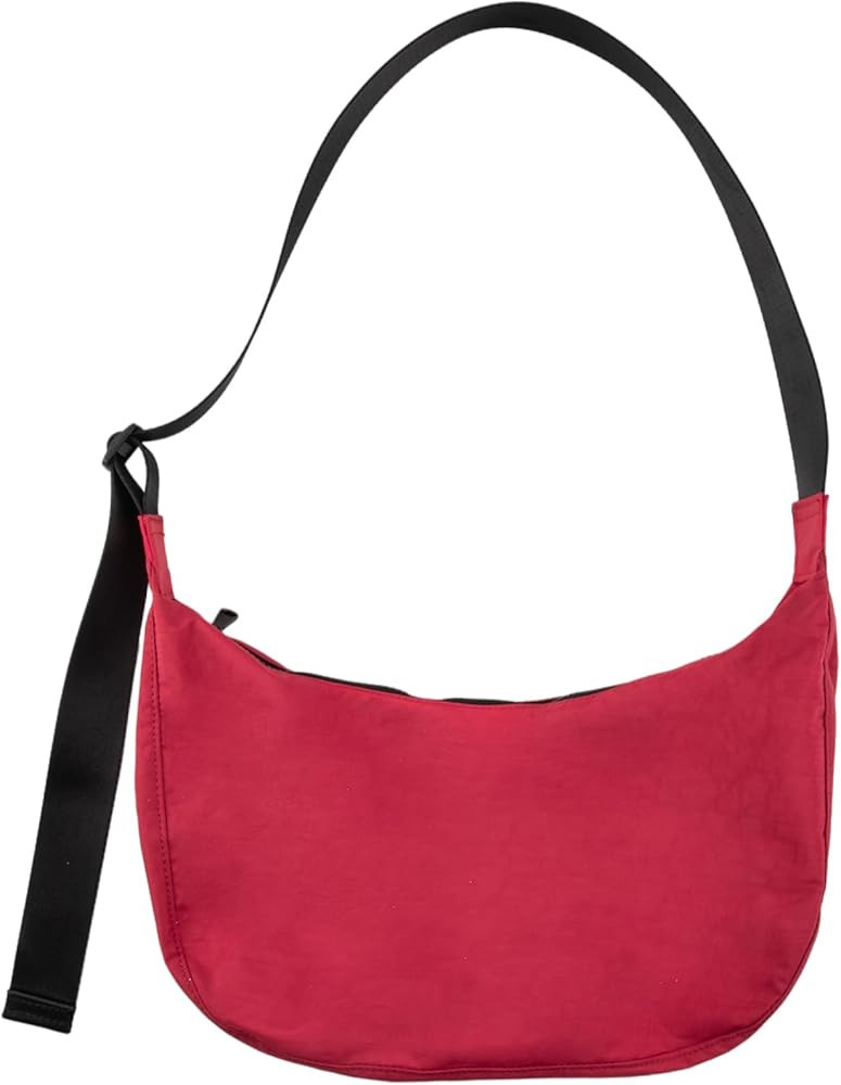 Nylon Crescent Shoulder Bag for Women Men,Crossbody Bag with Adjustable Strap&Dual Interior Zip P... | Amazon (US)