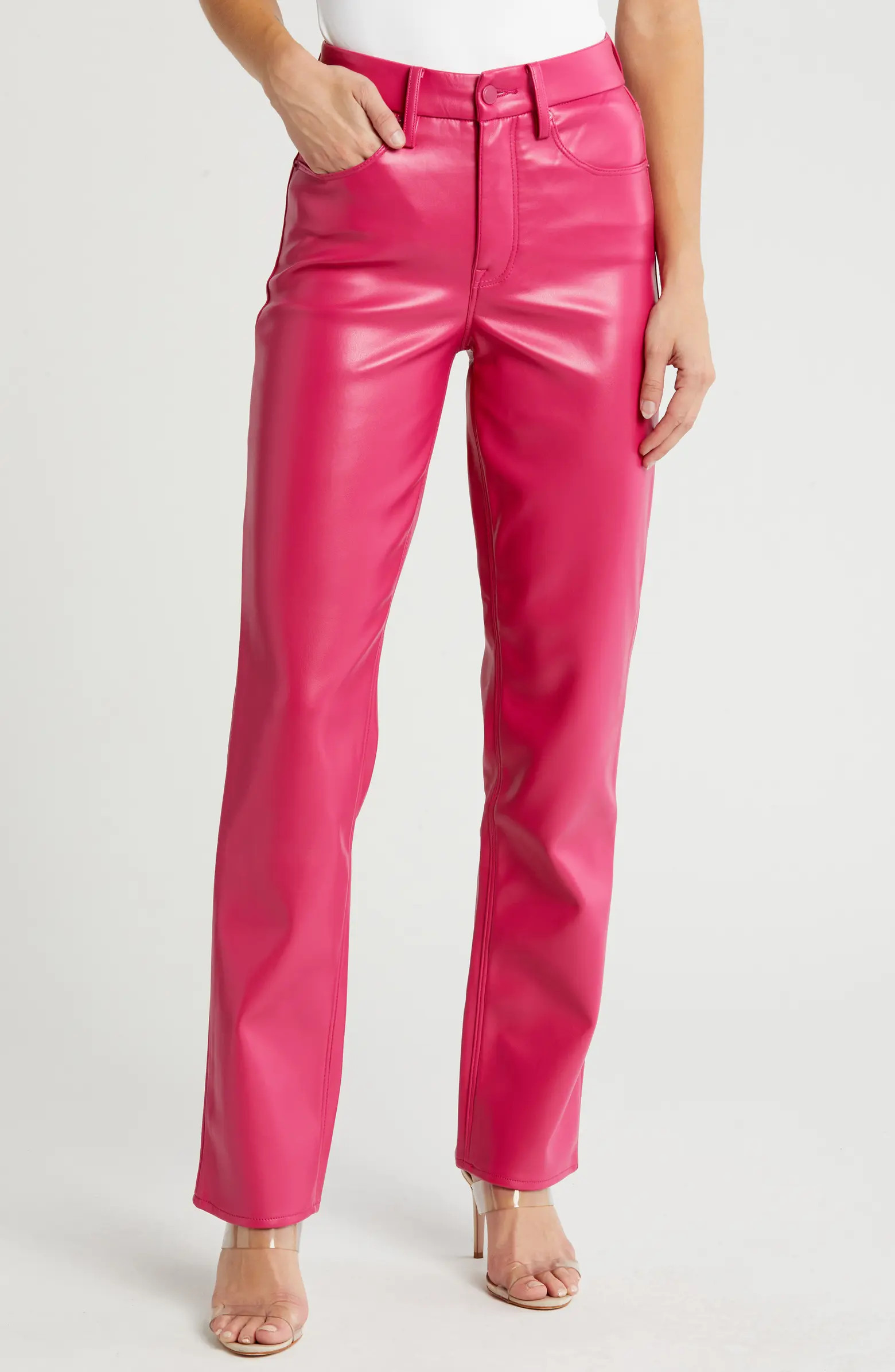 Good American Better Than Leather Faux Leather Good Icon Pants | Nordstromrack | Nordstrom Rack