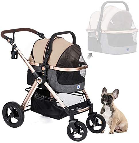 HPZ Pet Rover Prime 3-in-1 Luxury Dog/Cat/Pet Stroller (Travel Carrier +Car Seat +Stroller) with Det | Amazon (US)