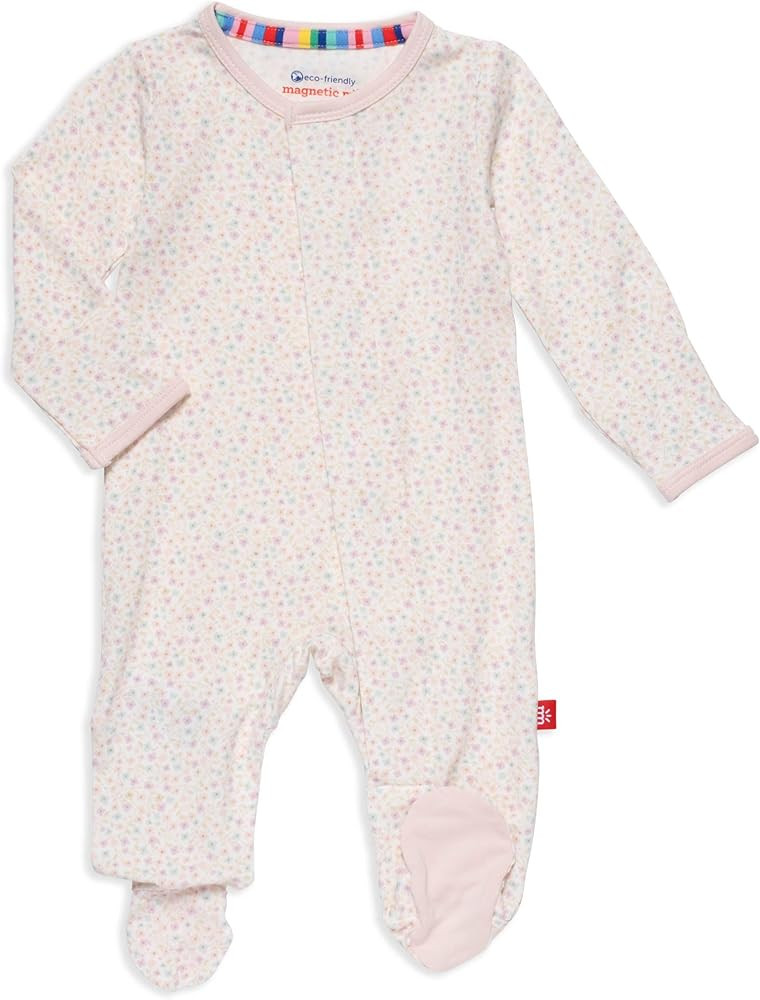 Magnetic Me Girls Modal Magnetic Baby Footie Pajamas | Silky Soft Modal Fabric | Baby Sleepers Av... | Amazon (US)