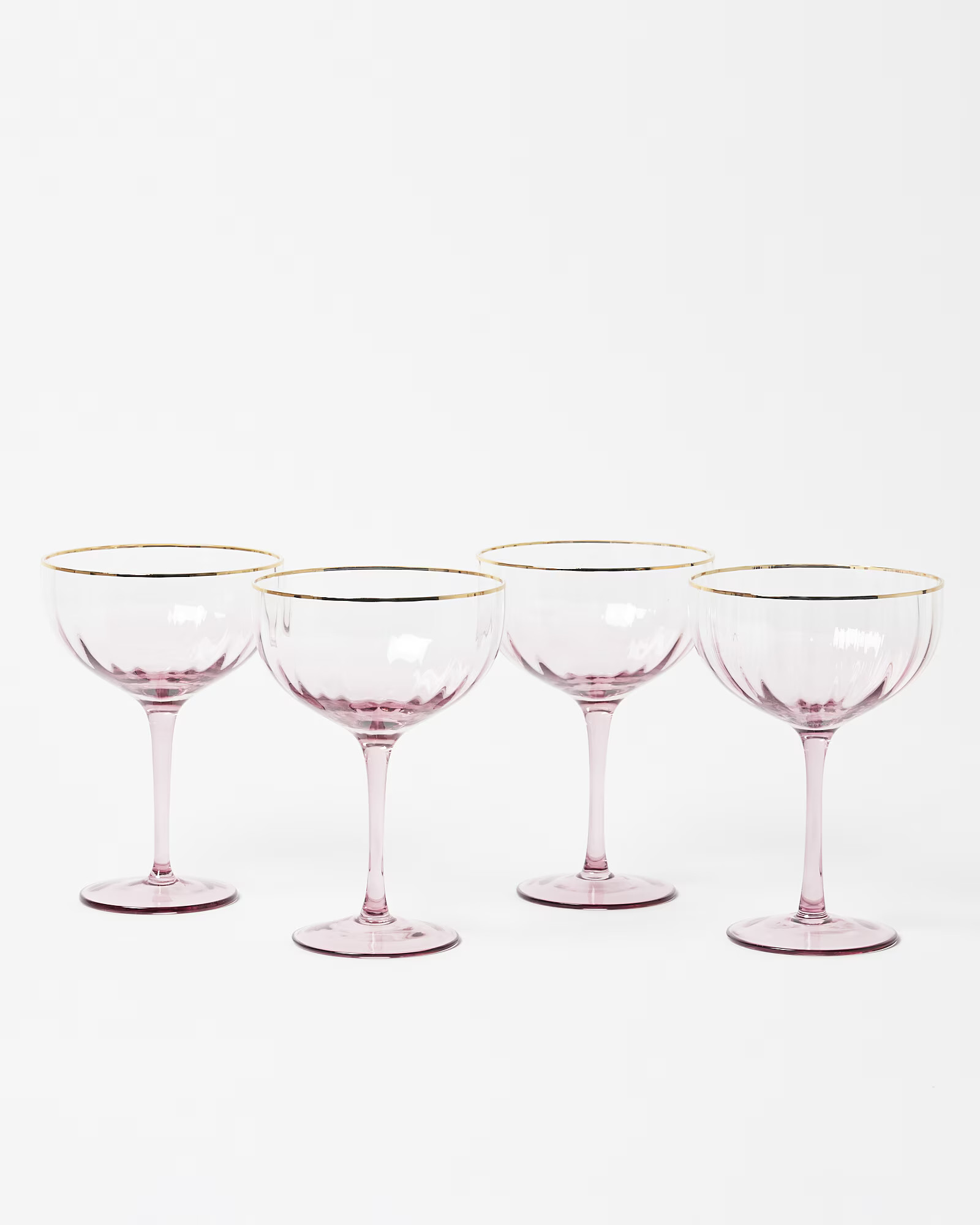 Claro Purple Champagne Saucers Set of Four | Oliver Bonas (Global)