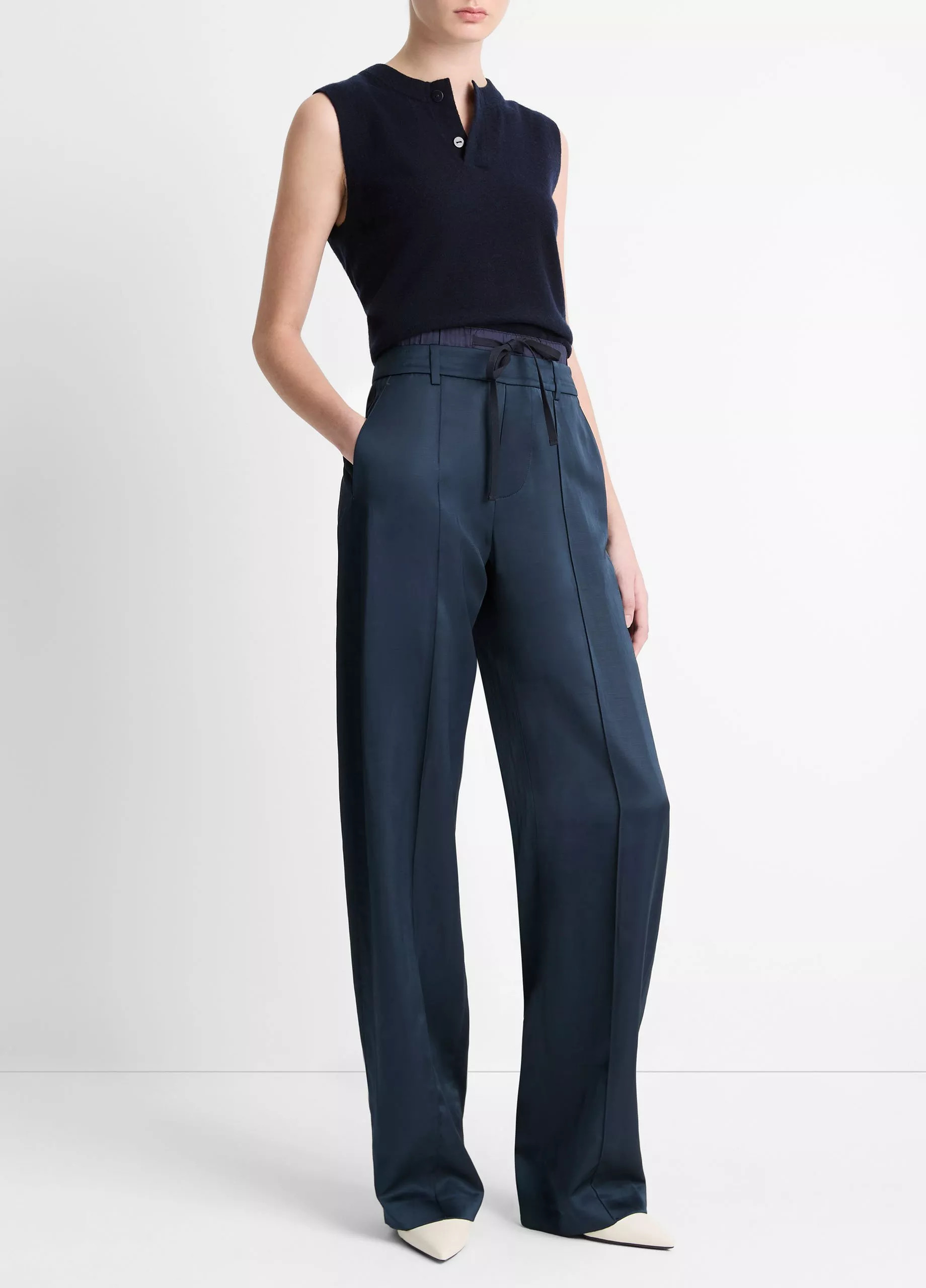Buy Double-Waistband Drawstring Pant for USD 214.00 | Vince | Vince LLC