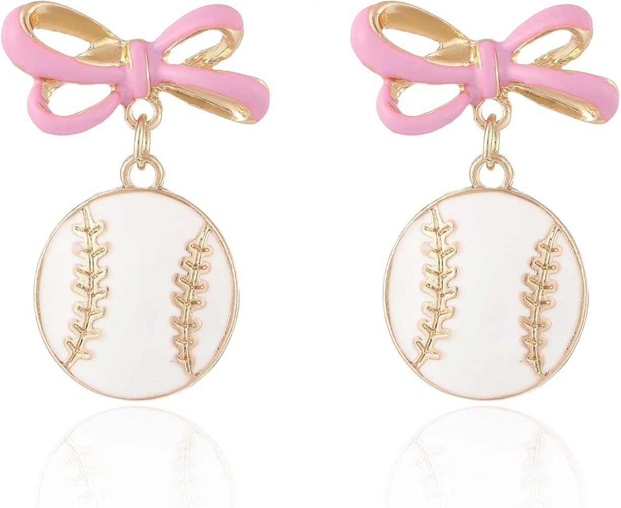 Sport Ball Dangle Earrings for Women | Soccer Baseball Golf Football Earrings | Game Day Jewelry ... | Amazon (US)