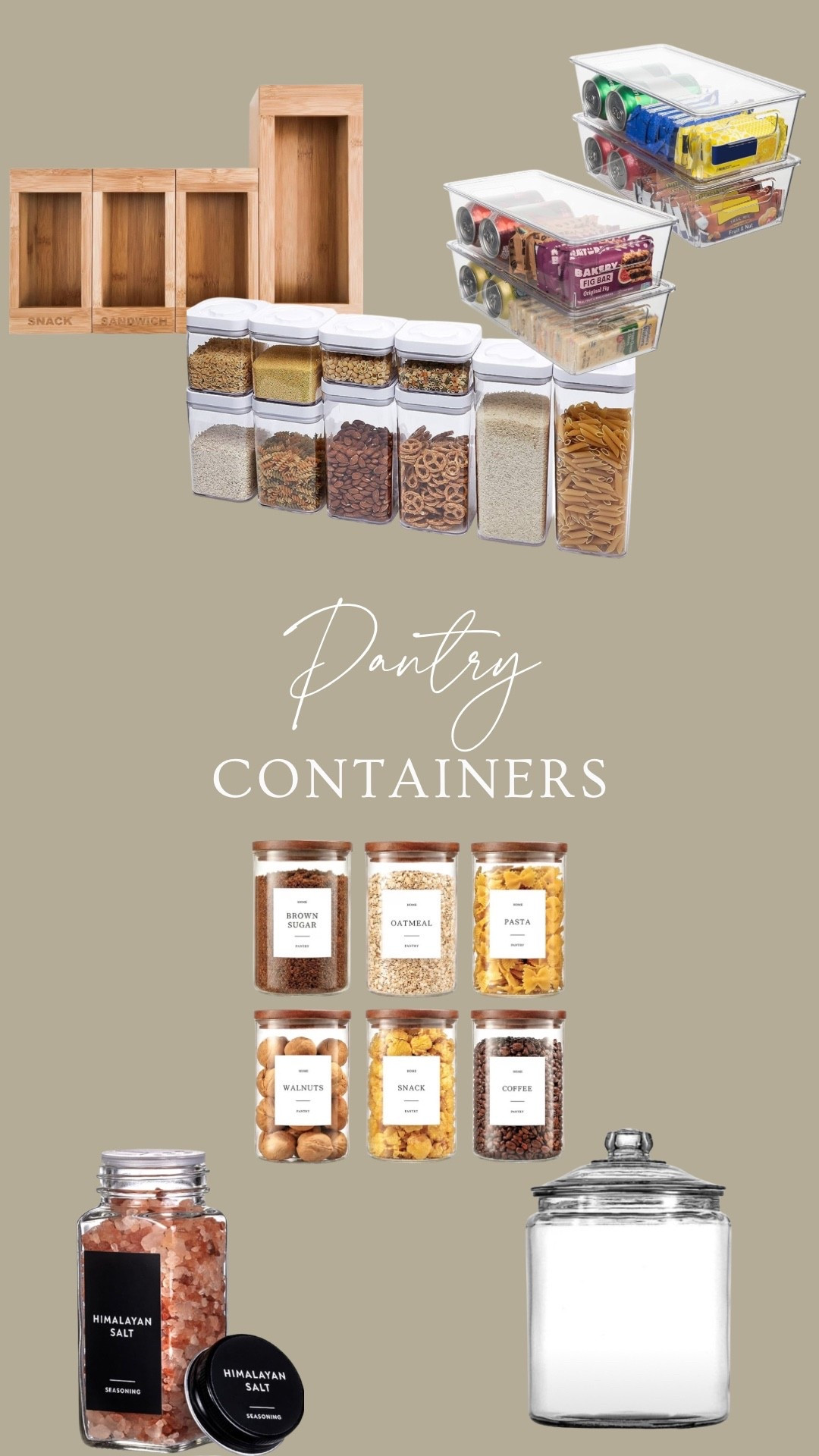 Practical containers to keep your pantry clean, organized, & easy to navigate😊

#LTKHome #LTKfoodie