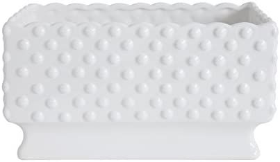 Creative Co-Op White Hobnail Rectangle Ceramic Planter | Amazon (US)