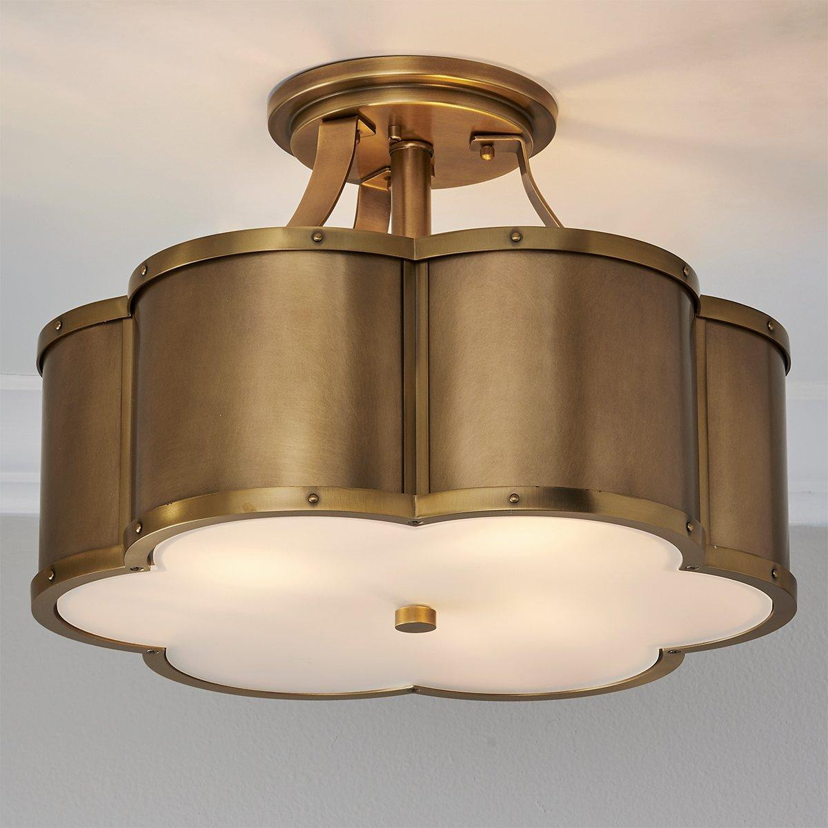 Urban Floral Semi-Flush Ceiling Light - 3 Light | Shades of Light