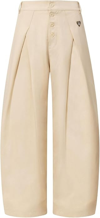 Aelfric Eden Wide Leg Dress Pants Mens Womens Baggy Pleated Trousers Vintage Button Front High Wa... | Amazon (US)