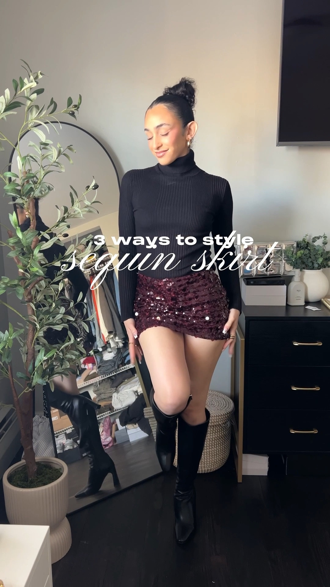 So you want to wear a sequin skirt this holiday season but don’t know how ? I styled it 3 ways for you with cozy sweaters, turtlenecks & boots ! You can always add tights to make it winter friendly 

#LTKHoliday #LTKSeasonal #LTKootd