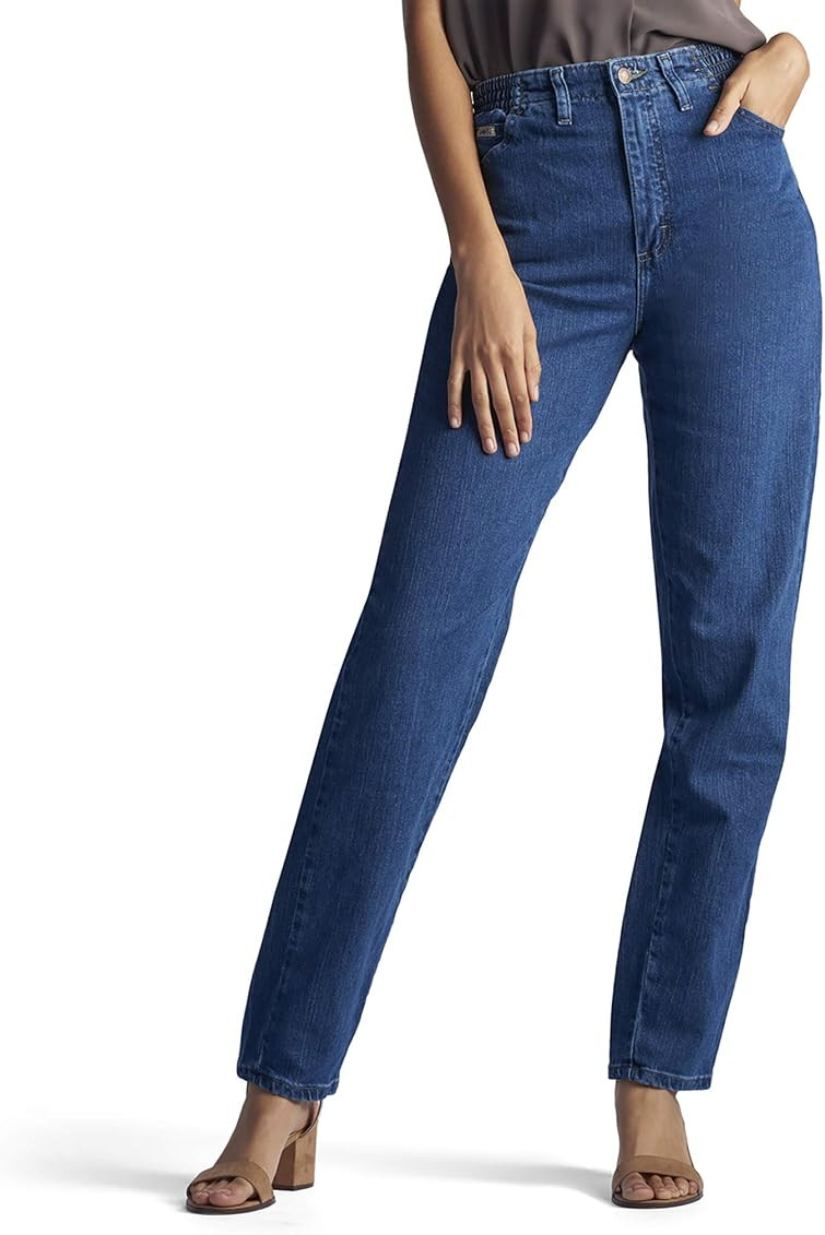 Lee Womens Relaxed-fit Side Elastic Tapered-Leg Jean | Amazon (CA)