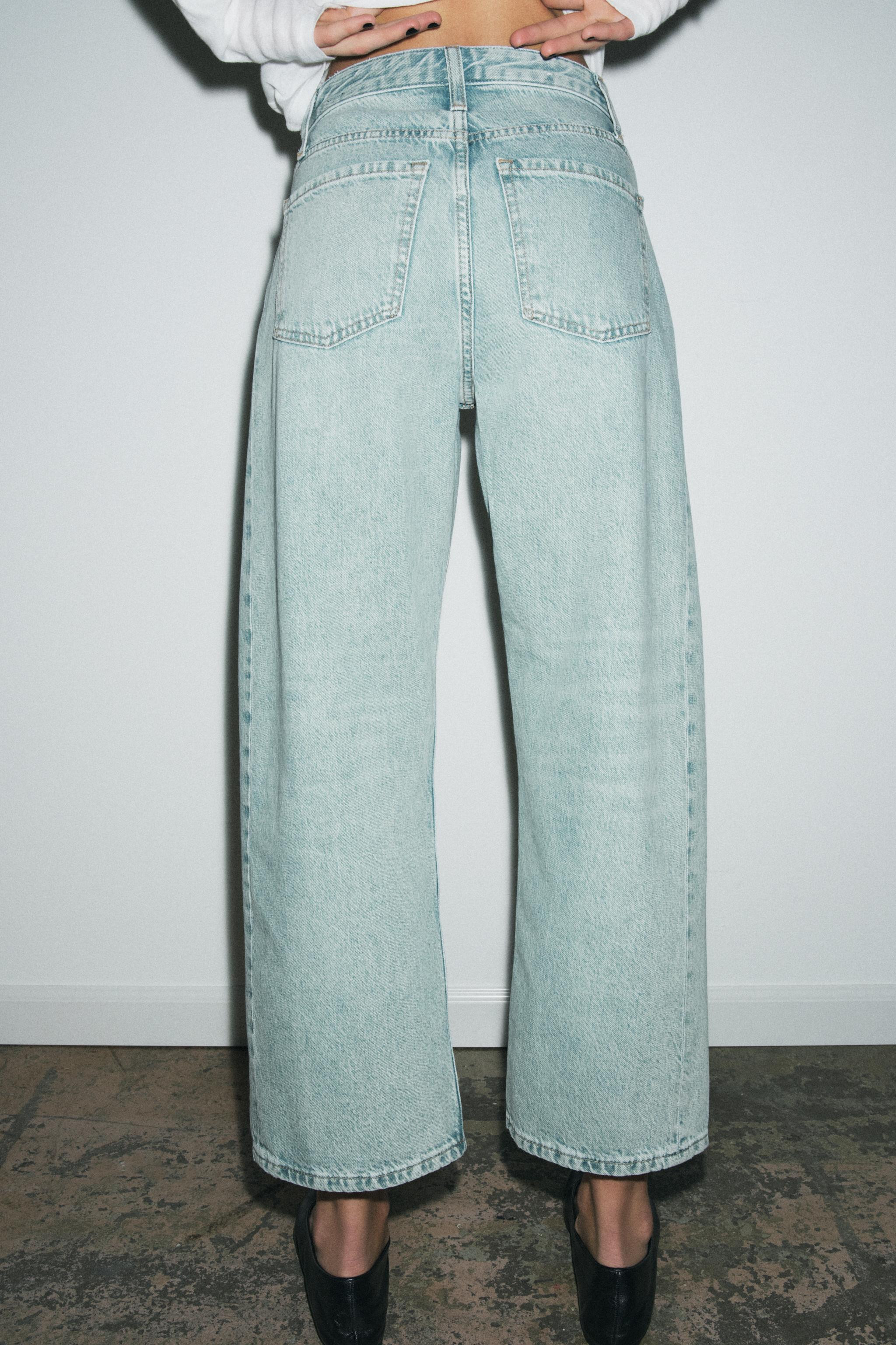 ZW COLLECTION ANKLE RELAXED FIT MID-WAIST JEANS | Zara UK