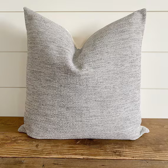 GRIFFIN  Gray Textured Pillow Cover  Gray Lumbar Pillow  | Etsy | Etsy (US)
