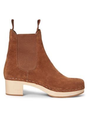 Anabelle Leather Clog Boots | Saks Fifth Avenue OFF 5TH