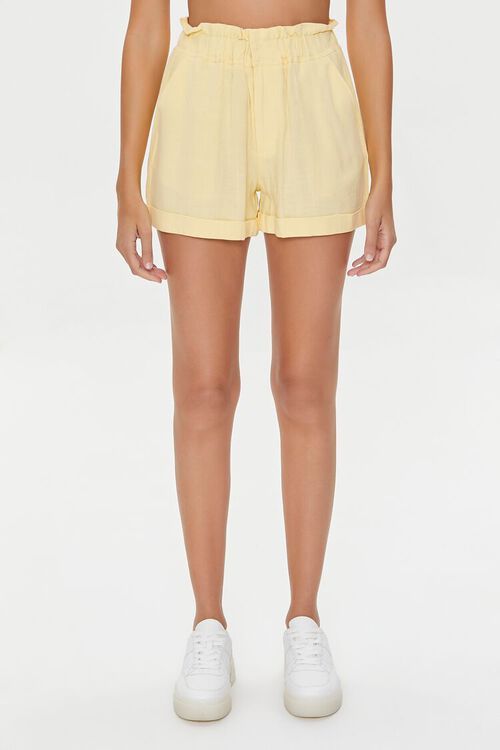 Linen-Blend Paperbag Shorts | Forever 21 | Forever 21 (US)