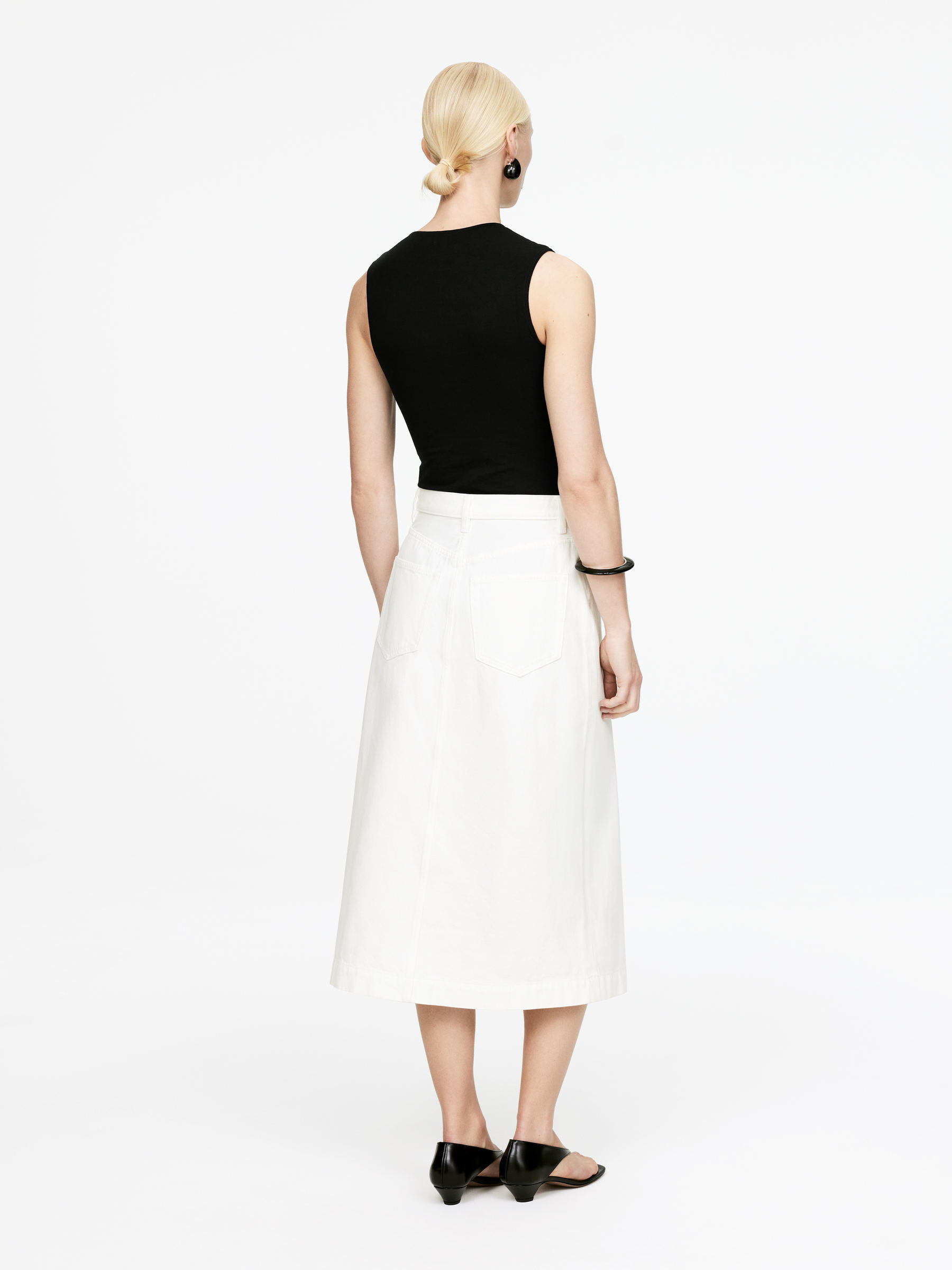 Denim Wrap Skirt – White – Women – ARKET GB | Arket UK