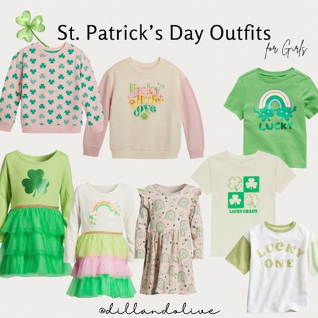St Patricks Day Outfits for Girls | St Patricks Day Sweaters | St Patrick’s Day T-shirts | Graphic Tees for kids | St Patrick’s Day Party Outfit | Shamrock | Clover | Lucky | Green Outfits for Girls | Baby Girl | Toddler Girl | Little Girl | Teen Girl

#LTKHoliday 

#LTKkids #LTKparties #LTKSeasonal