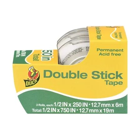 Duck Brand Permanent Double Stick Tape, 3-Pack, 0.5 in. x 250 in. | Walmart (US)