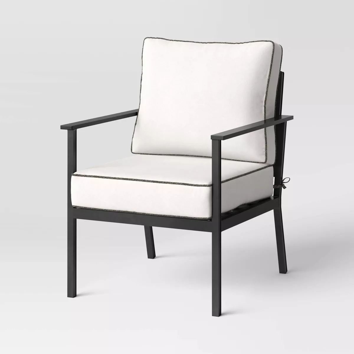 Searsburg Aluminum Deep Seating Outdoor Patio Chair, Club Chairs Black - Threshold™ | Target