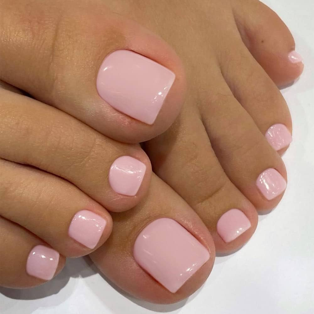 KXAMELIE Solid Color Square Press on Toenails Short,Glossy Fake Toenails Acrylic Toe Nails,Cute A... | Amazon (CA)