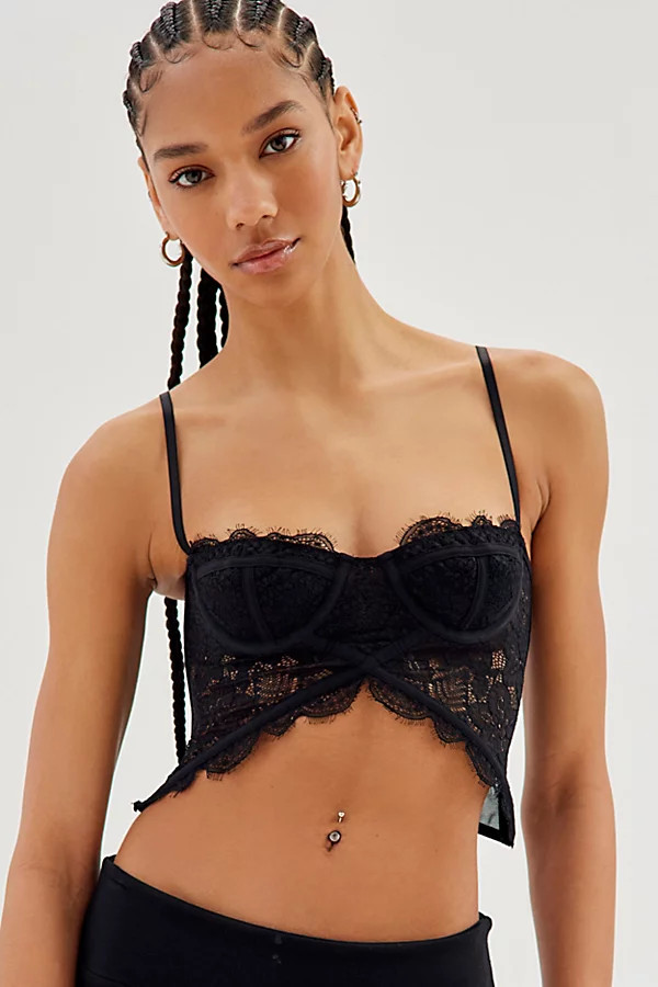 Out From Under Modern Love Lace Cropped Corset | Urban Outfitters (US and RoW)