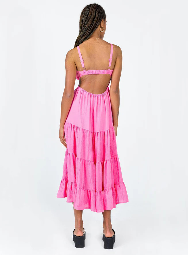 Joella Midi Dress Pink | Princess Polly US